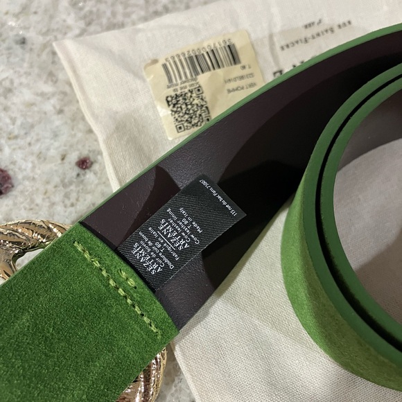 NWT Sézane Artemis Belt size 80 Apple Green - Picture 4 of 5